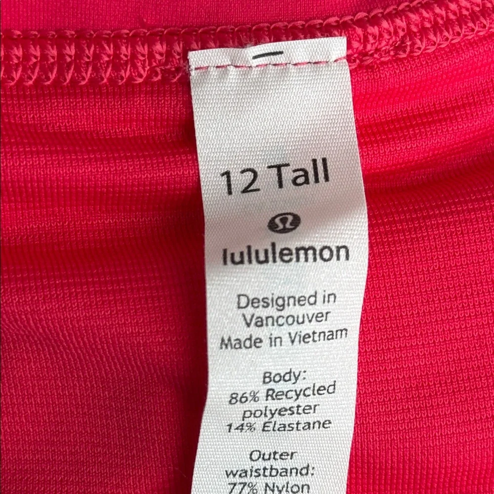 Lululemon Speed Up Shorts Pink Size 12 Tall Athletic Running Lined Lightweight